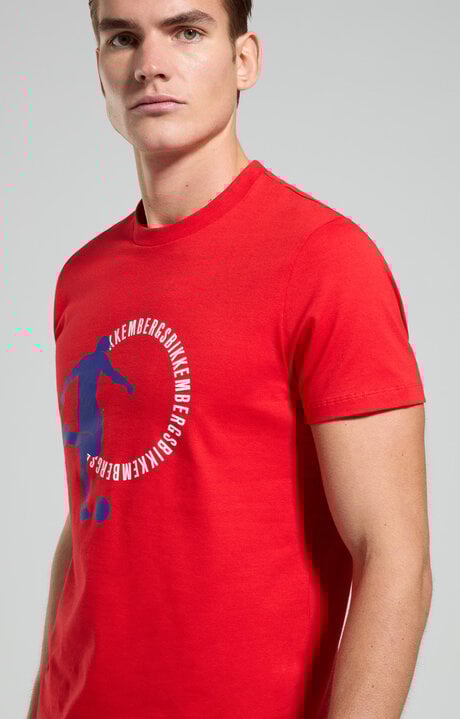 bikkembergs Men's soccer print T-shirt - slim fit