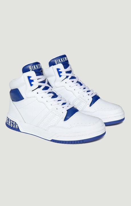 Bikkembergs Men's White High-top Sneakers Scoby