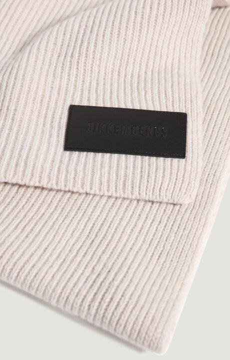 Bikkembergs Men's White Scarf With Patch 25x180 Cm