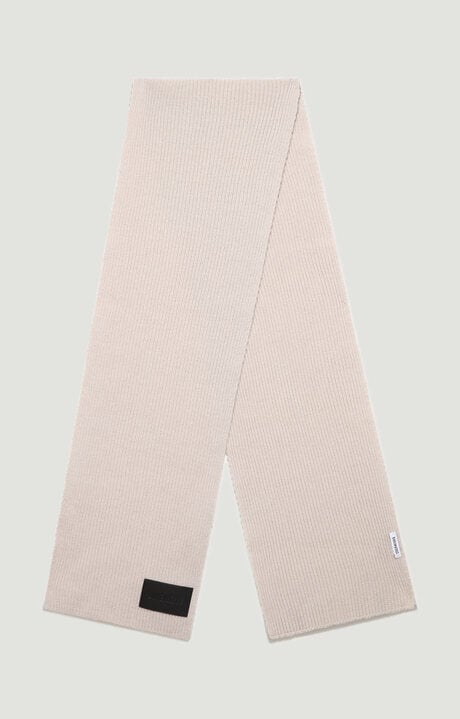 bikkembergs Men's White scarf with patch 25x180 cm