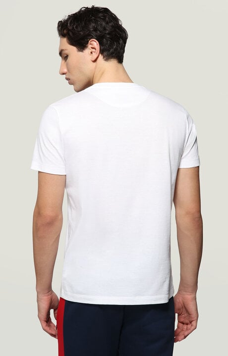 Bikkembergs Men's White T-shirt Athletic Club