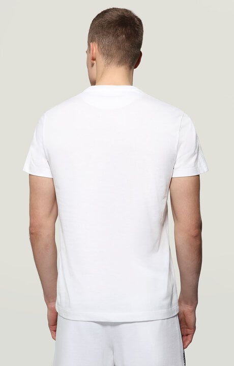 Bikkembergs Men's White T-Shirt Cursive Logo