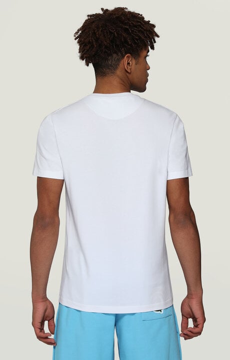 Bikkembergs Men's White T-shirt With 3D Print