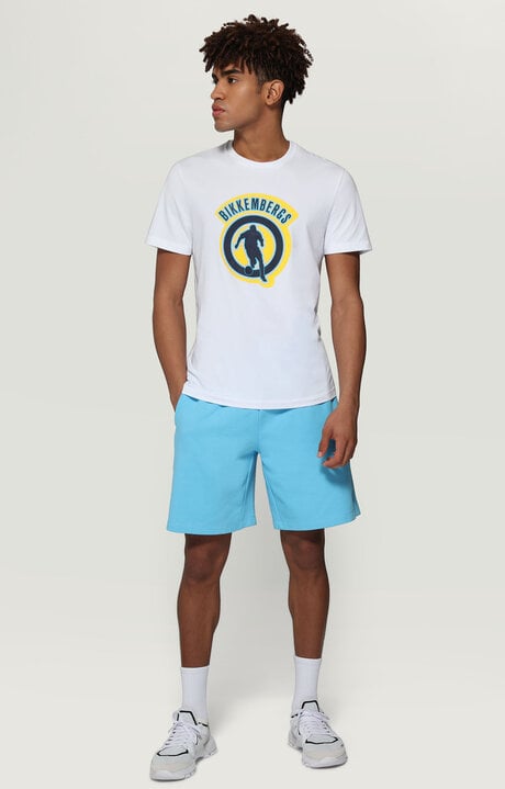 Bikkembergs Men's White T-shirt With 3D Print