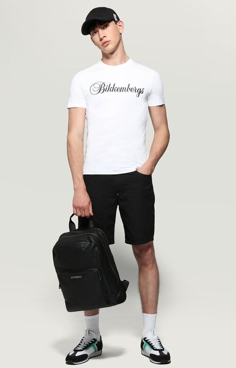 Bikkembergs Men's White T-Shirt With Logo
