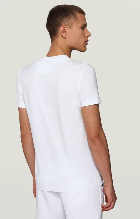 Bikkembergs Men's White T-shirt With Logo Print