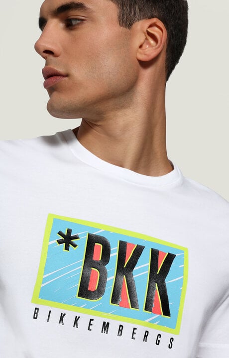 Bikkembergs Men's White T-shirt With Patch