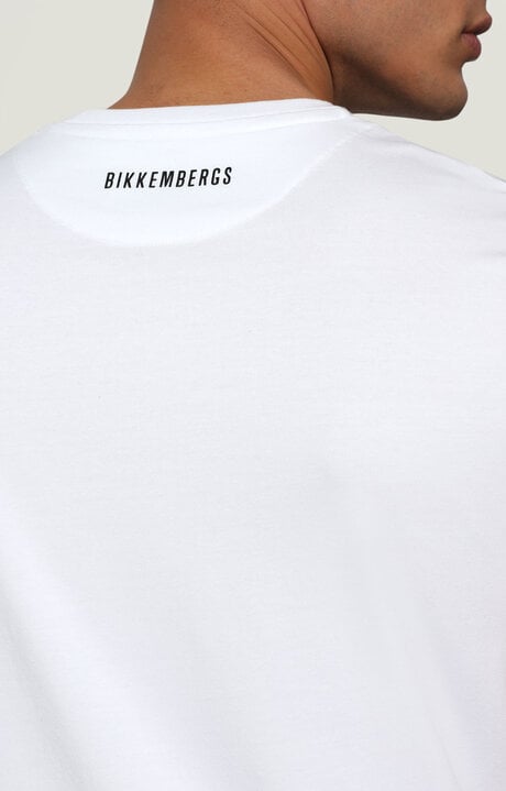 Bikkembergs Men's White T-shirt With Patch