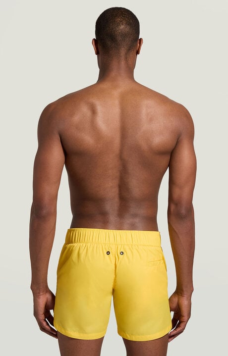 Bikkembergs Men's Yellow Swim Shorts With Tape