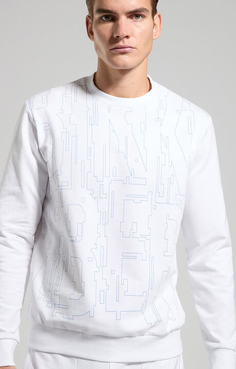 bikkembergs Optical print men's sweatshirt