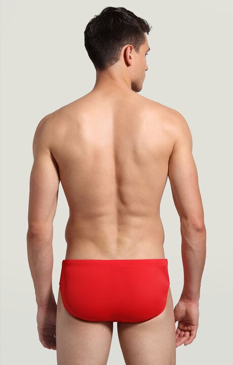 Bikkembergs Red Boys' Swim Briefs With Tape