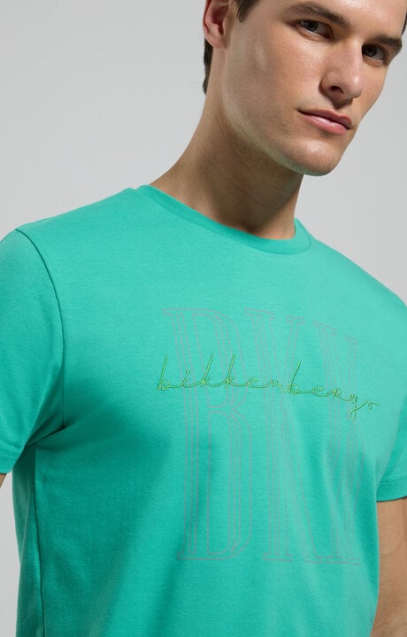 bikkembergs Slim fit men's T-shirt with BKK print