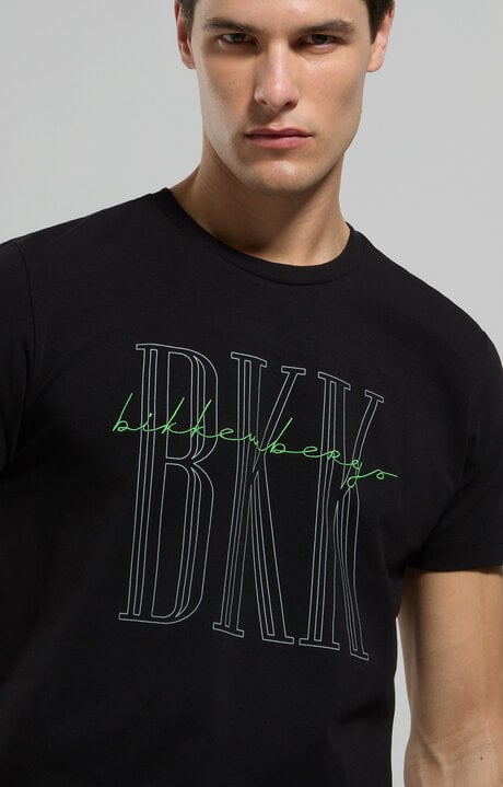 bikkembergs Slim fit men's T-shirt with BKK print