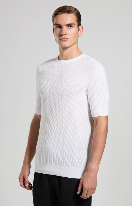 Bikkembergs Slim Fit Men's Textured Knit Pullover