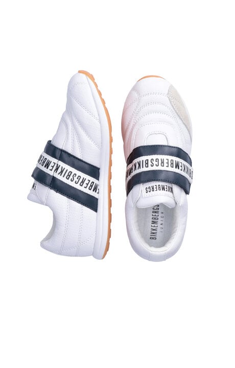 Bikkembergs White Kids' Sneakers With Velcro "Evans"