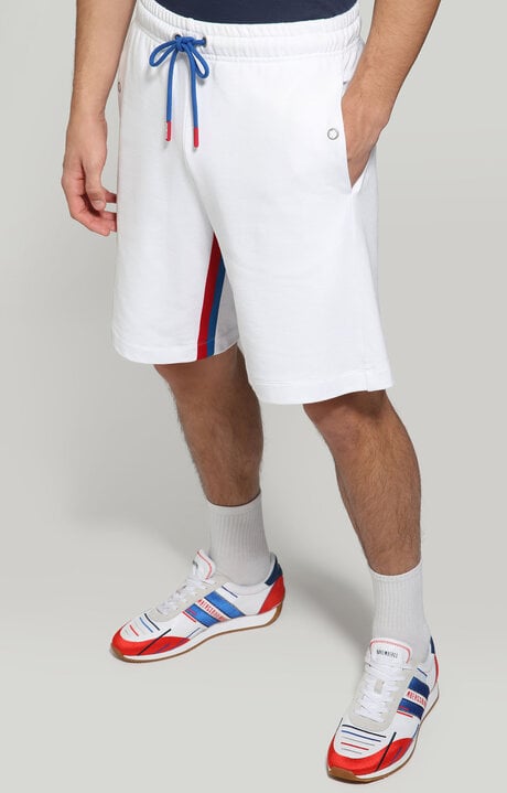bikkembergs White Men's fleece shorts
