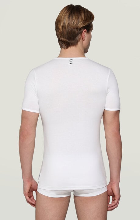 Bikkembergs White Men's Round Neck Undershirt