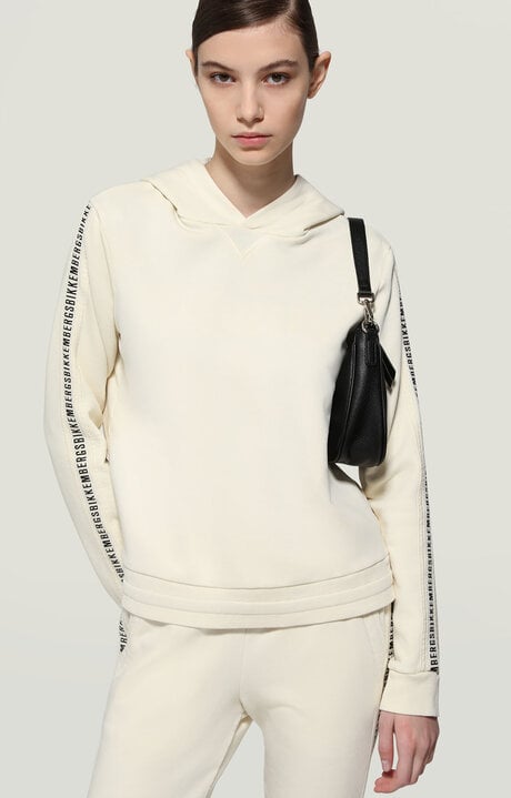 bikkembergs White Women's hoodie sweatshirt