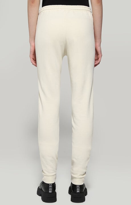 Bikkembergs White Women's Joggers - Garment Dyed