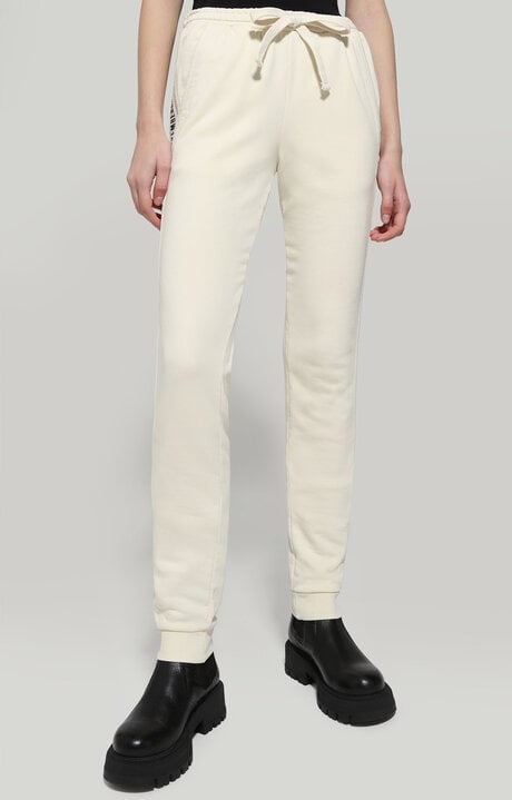 bikkembergs White Women's joggers - garment dyed