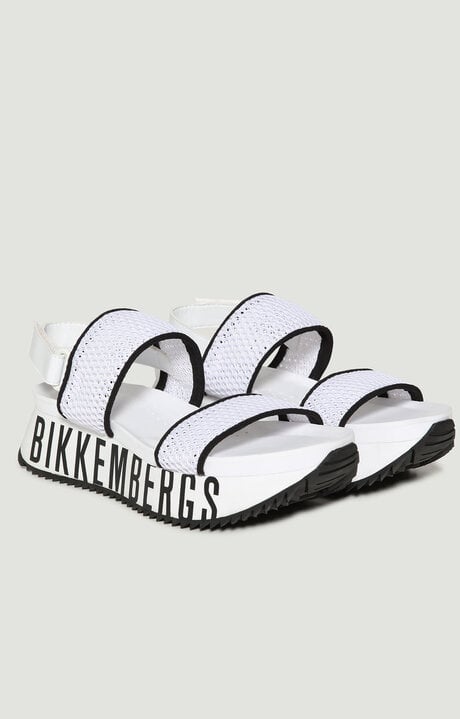 bikkembergs White Women's platform sandals Rebeca
