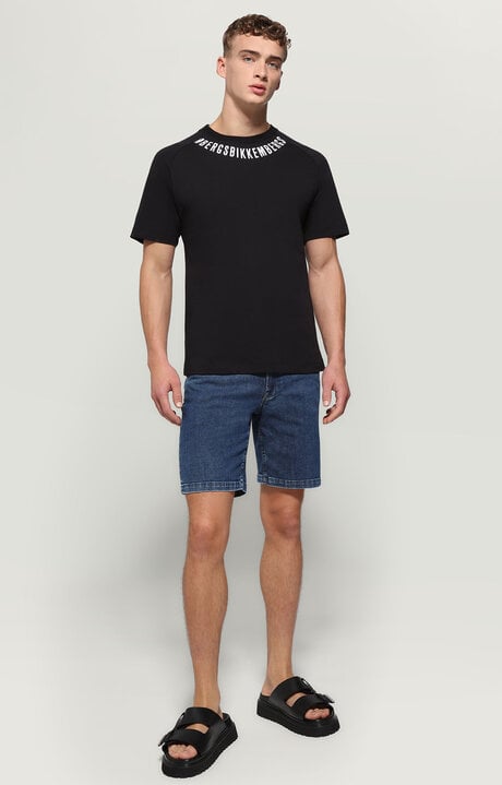Bikkembergs Black Men's T-shirt With Raglan Sleeves