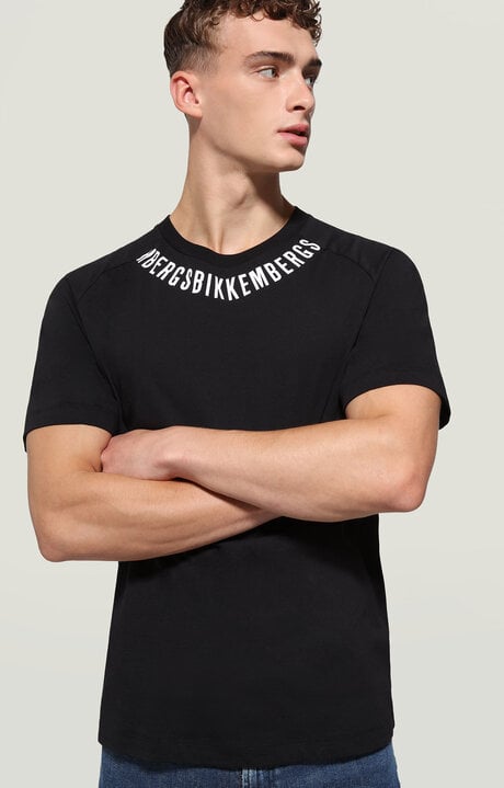 bikkembergs Black Men's T-shirt with raglan sleeves