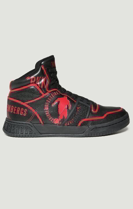 Bikkembergs Black Scoby Men's High Top Leather Basketball Sneakers