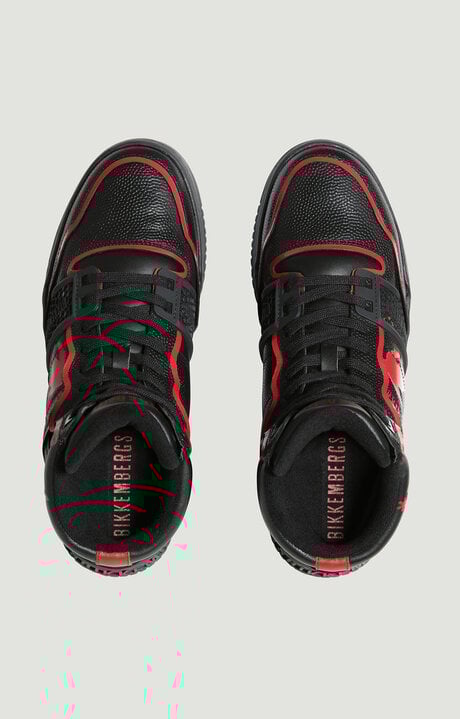 Bikkembergs Black Scoby Men's High Top Leather Basketball Sneakers