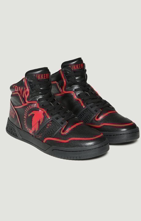 bikkembergs Black Scoby men's high top leather basketball sneakers