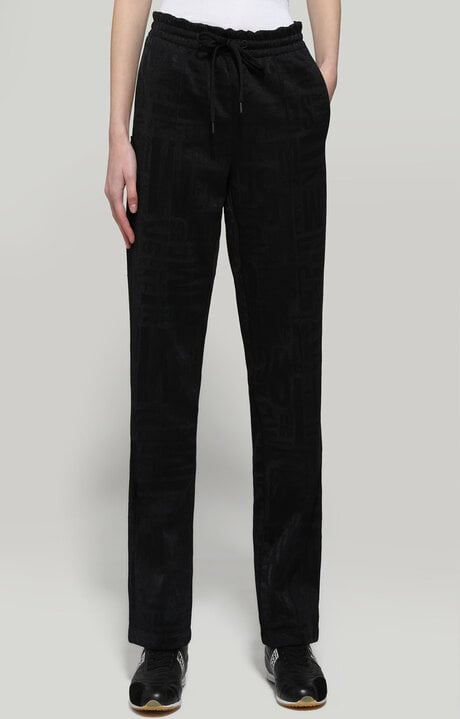 Bikkembergs Black Women's Joggers In Jacquard Fleece