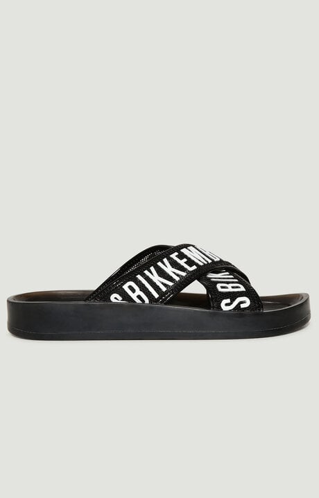 Bikkembergs Black Women's Sandals With Criss-cross Bands