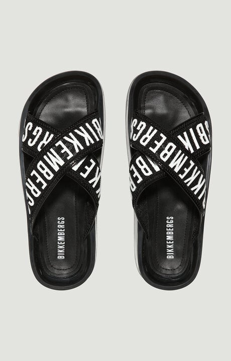 Bikkembergs Black Women's Sandals With Criss-cross Bands