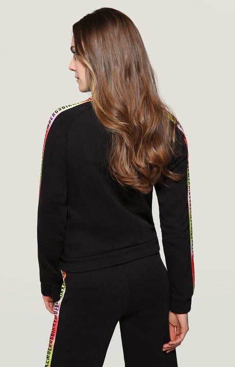 Bikkembergs Black Women's Sweatshirt With Tie-dye Detail