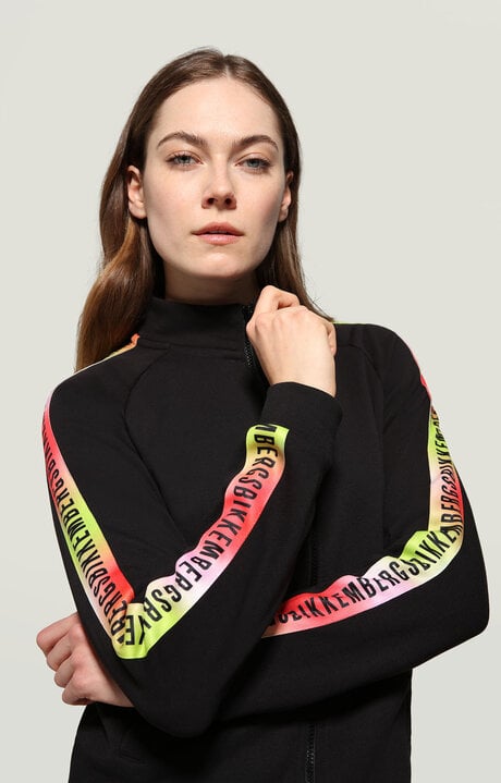 Bikkembergs Black Women's Sweatshirt With Tie-dye Detail