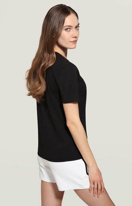 Bikkembergs Black Women's T-shirt With Floral Print