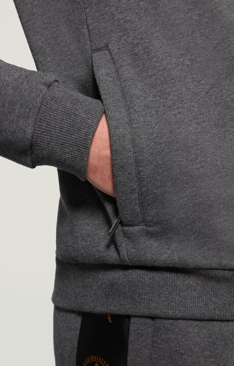 Bikkembergs Grey Men's Sweatshirt With Jacquard Tape