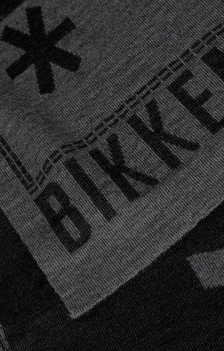 Bikkembergs Grey Scarf With Contrast Logo 35x180 Cm