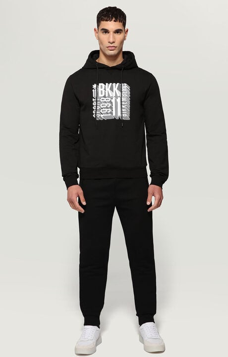 Bikkembergs Hoodie Men's Black Sweatshirt With Print