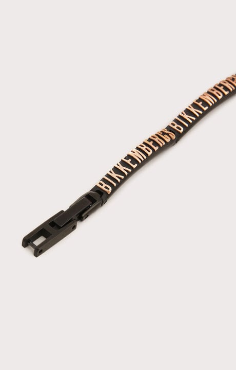 Bikkembergs Men's Black Black IP Treated Steel Bracelet Logo