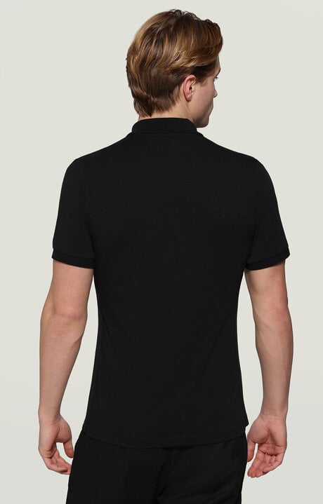 Bikkembergs Men's Black Polo Shirt With Embroidered Logo