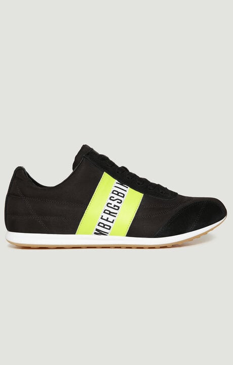 Bikkembergs Men's Black Sneakers Baylen With Contrast Band