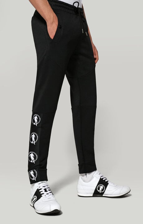 Bikkembergs Men's Black Sweatpants With Contrast Logo