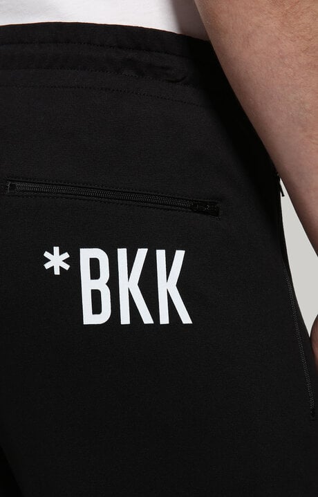 Bikkembergs Men's Black Sweatpants With Diagonal Print