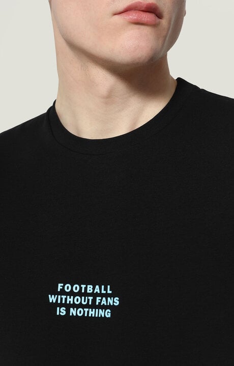 Bikkembergs Men's Black T-shirt With Print On Front And Back