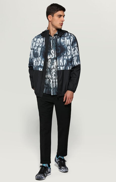 Bikkembergs Men's Black Trousers Slim Fit With Elastic Waist