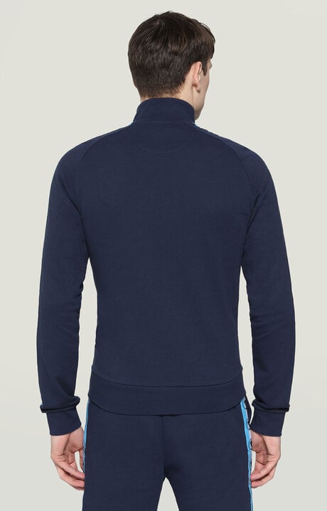 Bikkembergs Men's Blue Sweatshirt With Contrast Bands