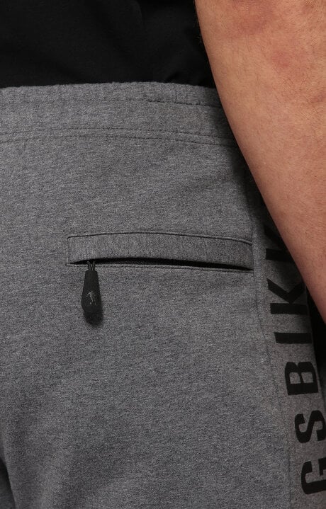 Bikkembergs Men's Grey Fleece Sweatpants With Contrast Logo