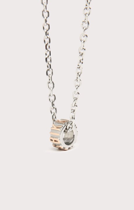 Bikkembergs Men's Grey Stainless Steel Necklace With Pendant