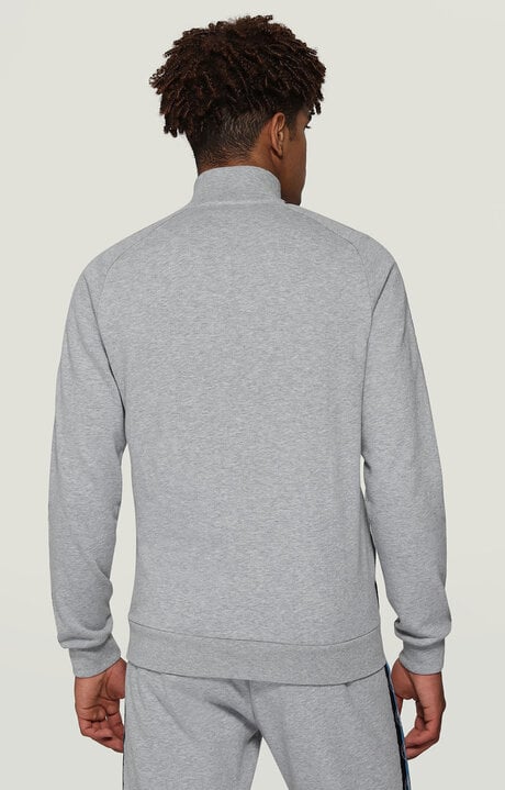 Bikkembergs Men's Grey Sweatshirt With Contrast Bands